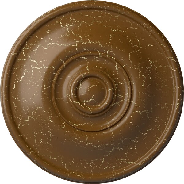 Ekena Millwork Jefferson Ceiling Medallion (Fits Canopies up to 2 7/8"), 11 3/4"OD x 3/8"P, Smokey Topaz Crackle CM12JESTC - main